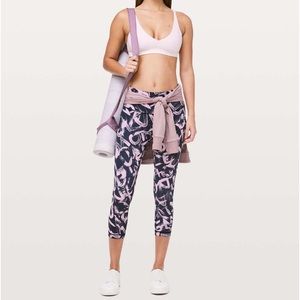 Lululemon Wunder Under Cropped Leggings Luxtreme Graffiti Pop True Navy Womens 2